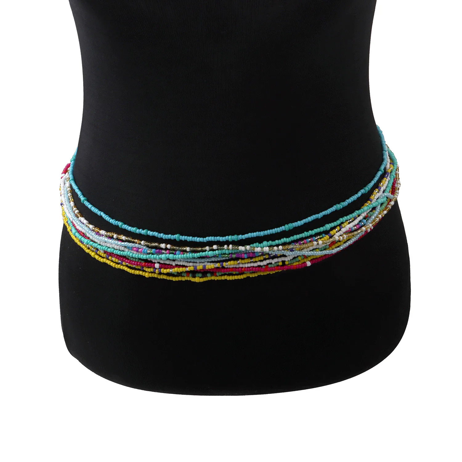

Trendy Colorful Rice Beads Waist Band For Women Girls Summer Beach Fashion Jewelry Elastic Rope Waist Bands Chains