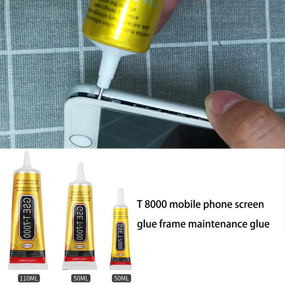 

110ml T-8000 Universal Million Glue Adhesive Repairing Plastic Bonding Metal Super Glues Manual DIY Transparent Soft Glue