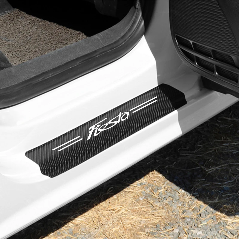 4 шт. наклейки на пороги автомобиля Ford Fiesta focus 2 3 MK2 MK3 MK4 EcoSport Ranger ST line MONDEO |