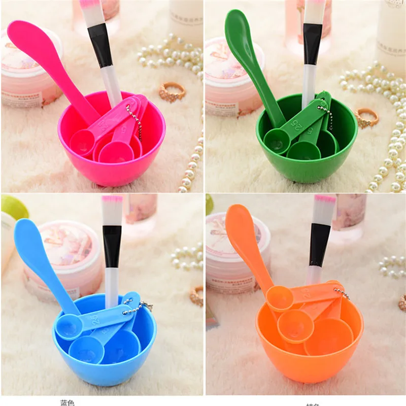 4 в 1 DIY маска для лица щетка и чашка смешивания ложка Палочка Набор ухода за лицом