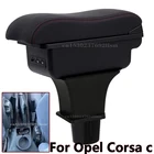 Подлокотник для Opel Corsa c, фотобокс, аксессуары для модификации интерьера с USB и светодиодом