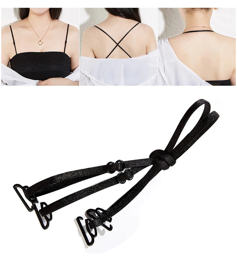 

Women Double-shoulder Adjustable Shoulder Strap Pectoral Girdle Underwear Accessories Elastic Bra Strap
