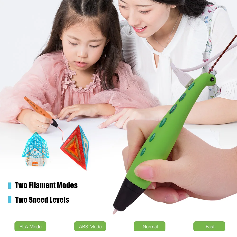 Восхитительный динозавр в форме интеллектуального 3D принтера Ручка обучающая