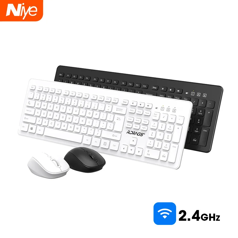 Эргономичный Беспроводной клавиатура Мышь комплект 2 4 г офисной Gaming Keyboard USB