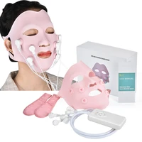 photon therapy facial soft gel mask with controller acupoint vibration therapy led face mask skin care tool face beauty massager