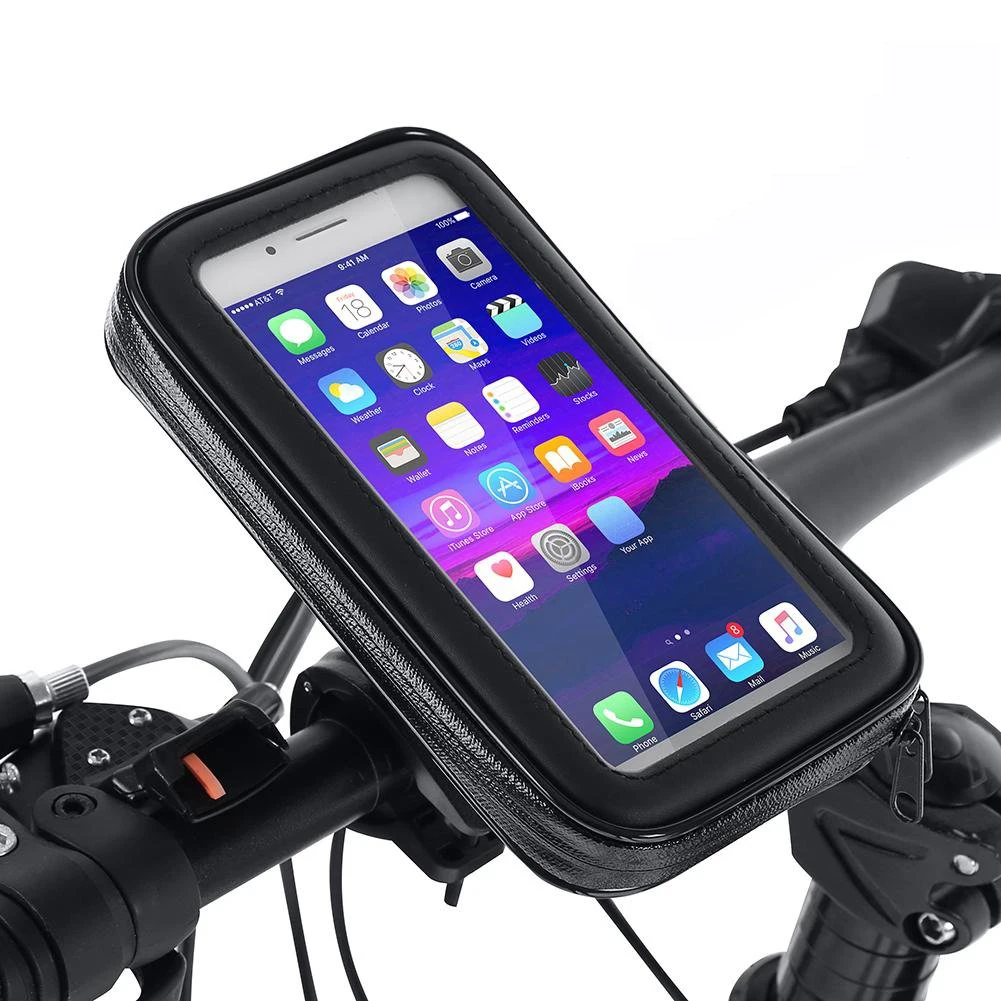 Su geçirmez bisiklet telefon tutucu motosiklet bisiklet gidon telefon kılıfı çanta iPhone 12 Pro Max 11 Samsung bisiklet telefonu standı montaj