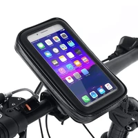 waterproof bicycle phone holder motorcycle bike handlebar phone case bag for iphone 12 pro max 11 samsung bike phone stand mount