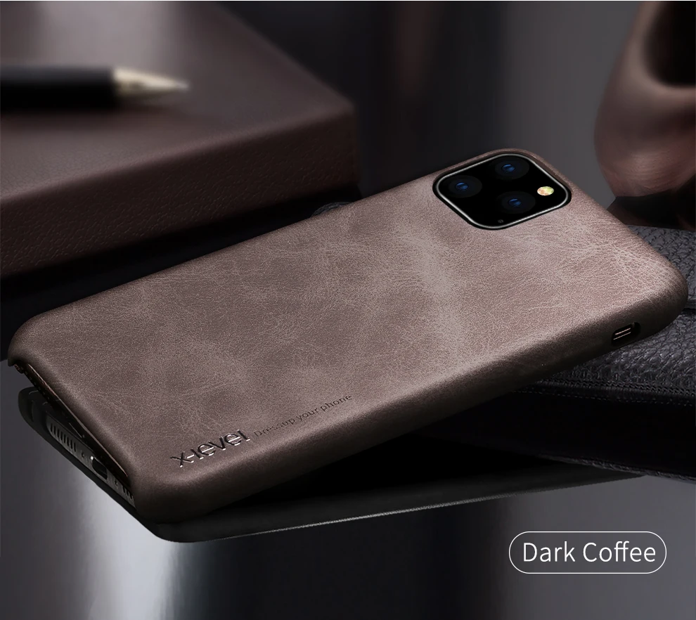 Для iPhone 11 Pro 5,8 чехол, X-Level роскошный винтажный кожаный чехол для iPhone 11 Pro Max 6,5/6,1 чехол для задней панели Hoesje