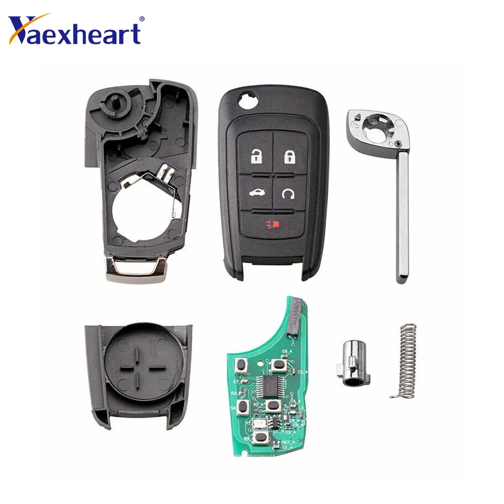 4+1/5 Брелок с кнопкой для дистанционного управления 315 МГц с чипом ID46 для Chevrolet Impala Equinox Cruze Sonic Malibu Camaro OHT01060512 13500222 on.