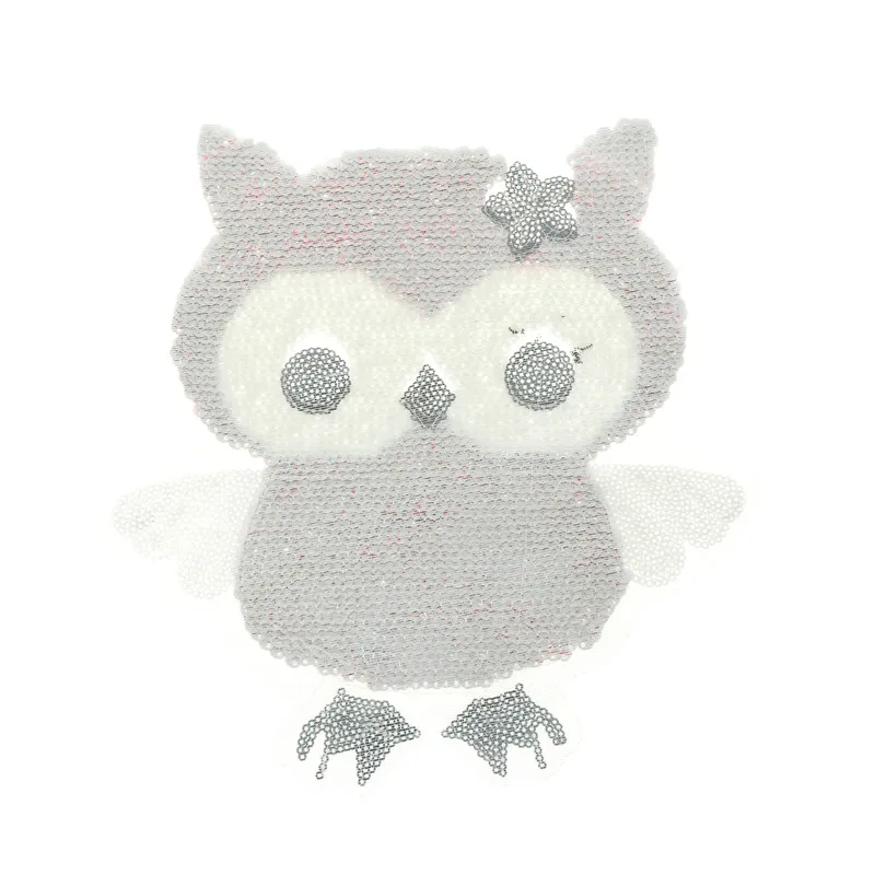 Нашивки с двусторонними пайетками в виде совы 1 шт. | Дом и сад