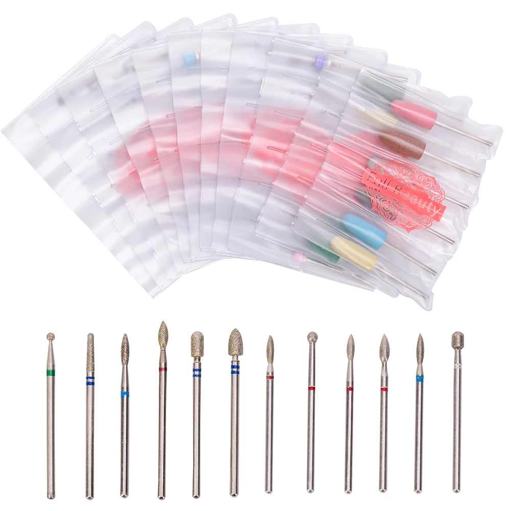 6 шт./компл. сверла для ногтей алмазные керамические фрезы электрическая пилка