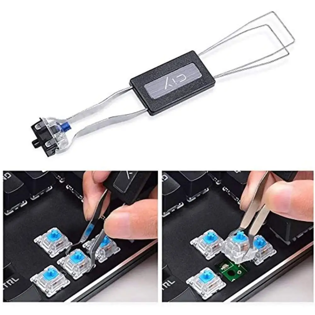 

Mechanical Keyboard Key Puller Gaming Keyboard Keycaps Starter Remover Steel Wire Switch Puller Adjuster Cleaning Tool