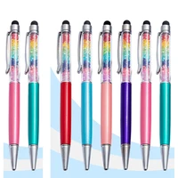 1000pcslot 2 in 1 rainbow ballpoint pen universal stylus drawing touch screen for ipad tablet android smartphone accessories