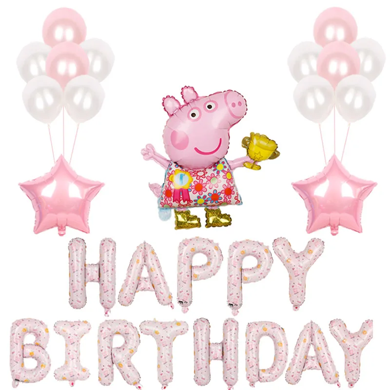 Воздушные шары в виде Свинки Пеппы Мультяшные фигурки для будущей матери