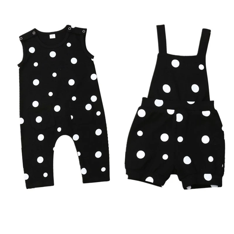 Комбинезон в горошек для новорожденных девочек и мальчиков|Ромперы| |