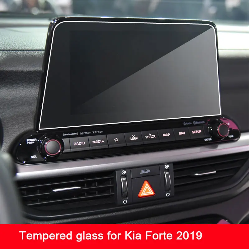 Car Screen tempered glass Protective Film For Kia Forte 2019 2020 GPS Navigation Touch Center Display Auto Interior Accessories