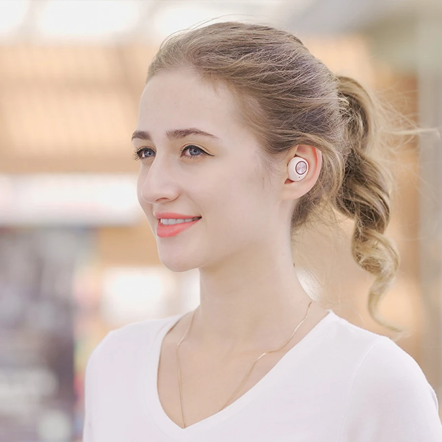 Bluetooth наушники 5 0 беспроводные Macaron TWS модные спортивные стерео с зарядным боксом
