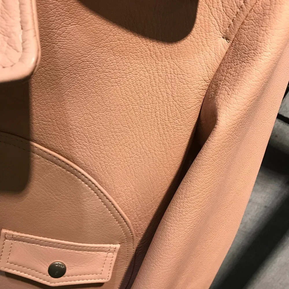 

2020 Top Italy Real Leather Flower Printed Jacket Women Sheepskin Coats Genuine Leather Motor Biker Jackets Zipper Overcoats