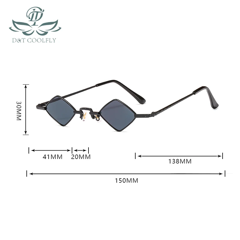 D & T оригинальные треугольные нестандартные солнцезащитные очки в металлической