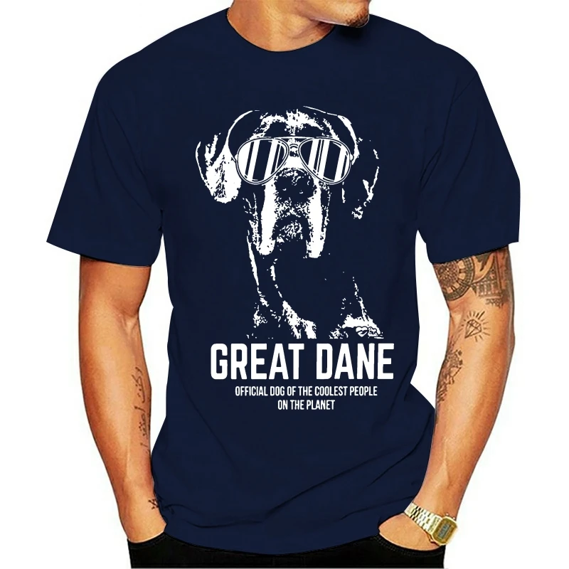 

Men Great dane official dog of the printed Euro Size 3xl home Fit Casual Family 2021 Fashion 100% cotton O-neck T-shirt