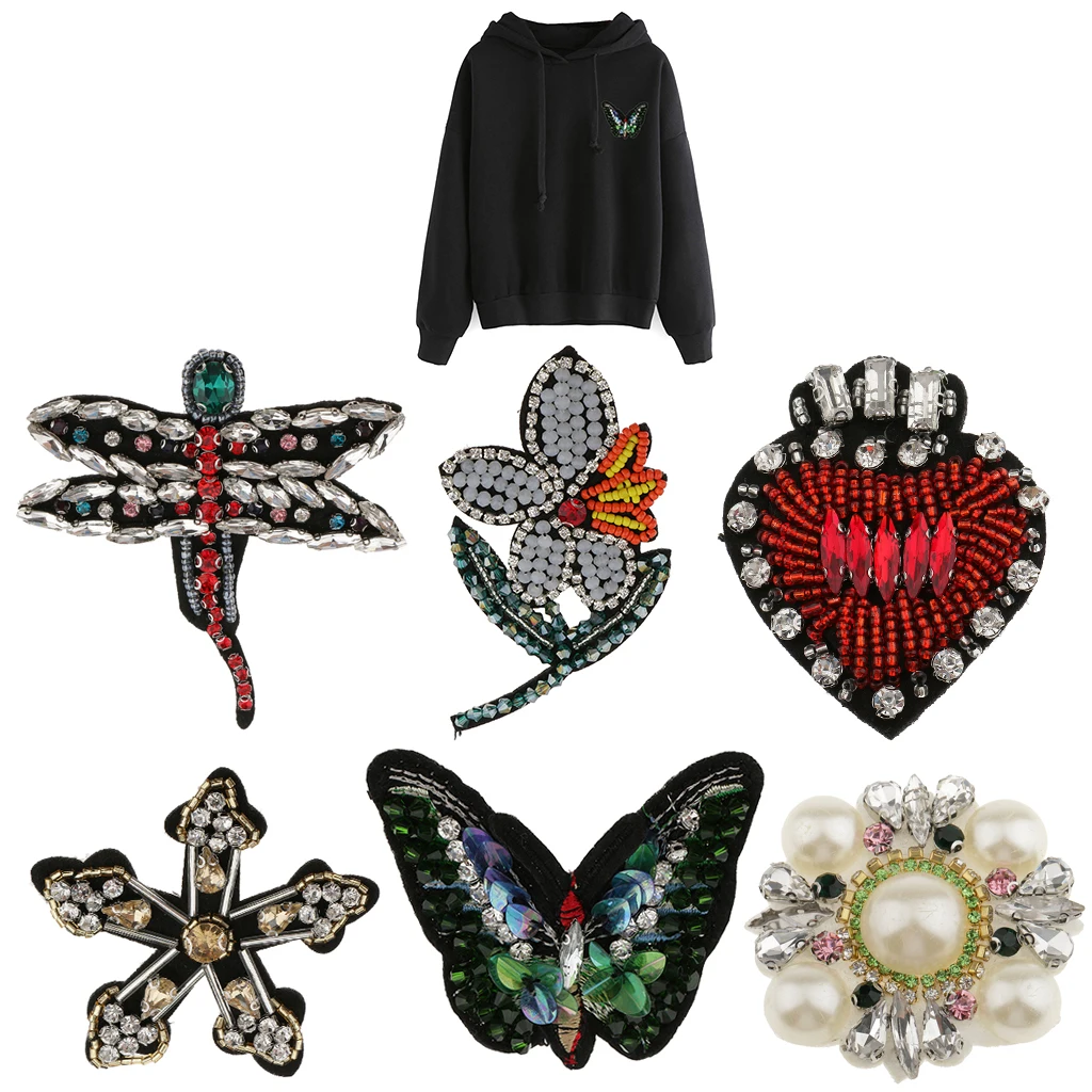 Милые аппликации в виде сердца для свадебного платья невесты аппликация на вырез