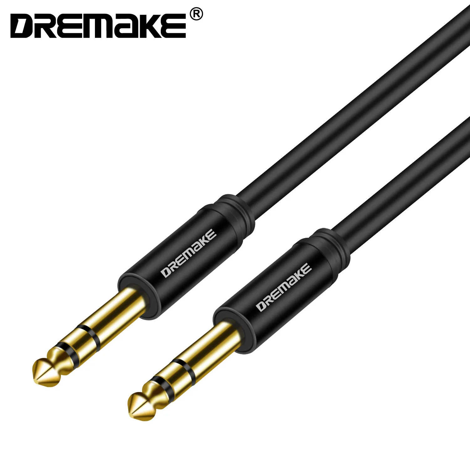 

6.35 mm to 6.35 mm Instrument Guitar Cable, Gold-Plated 6.35mm 1/4" Male TRS to 6.35mm 1/4" Male TRS Balanced Stereo Audio Cable
