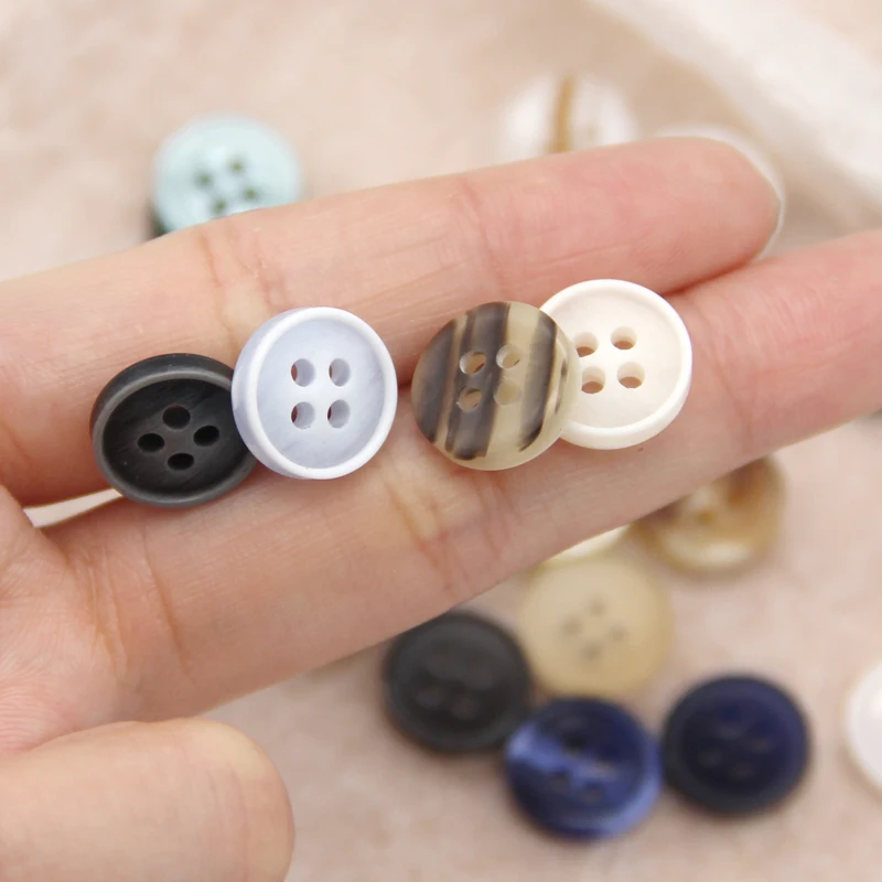 

HENGC 13mm Pattern Resin Shirt Decorative Round Buttons For Clothing Cardigan Doll Mini Sewing Accessories DIY Crafts Wholesale