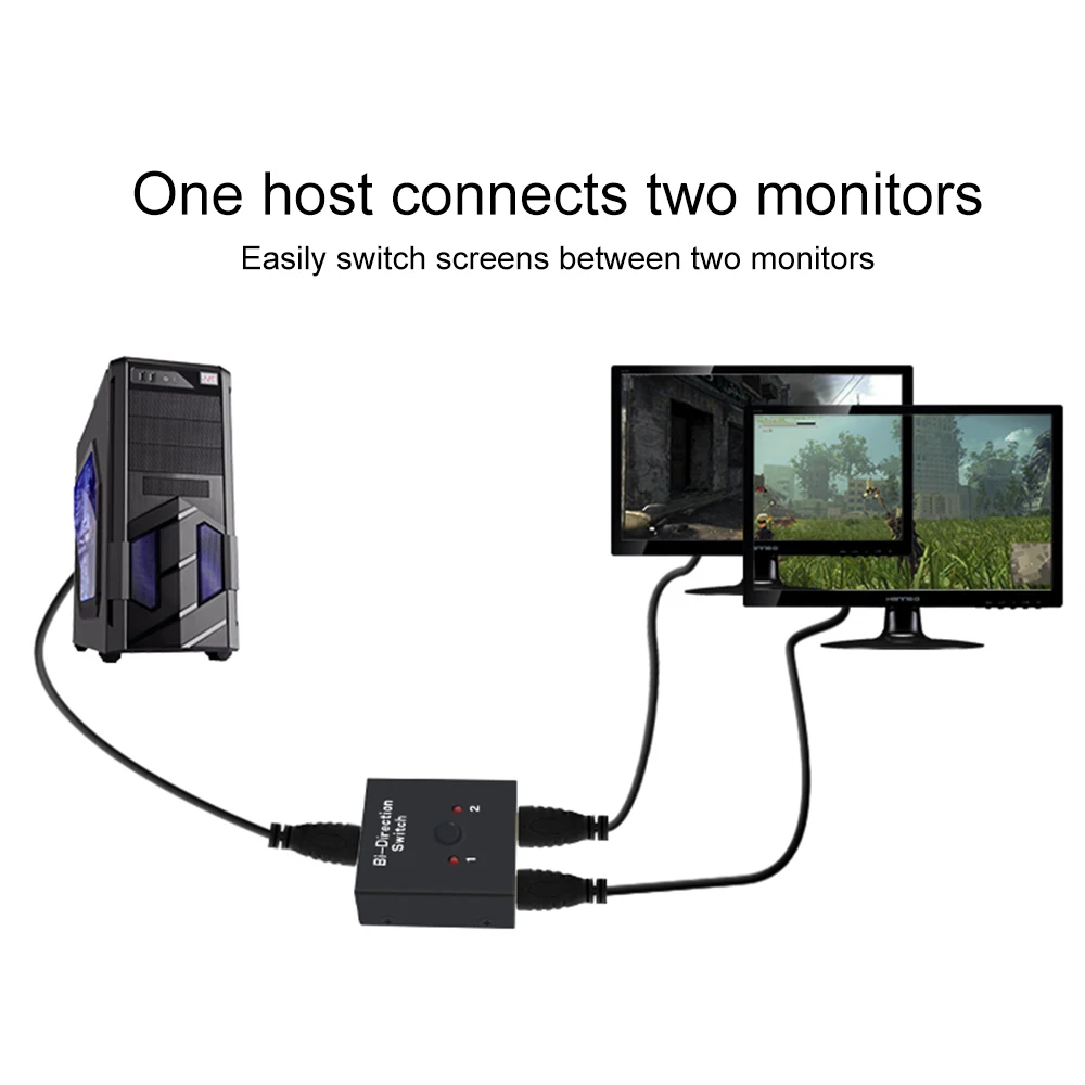 AIMOS Hdmi 2 0 переключатель порт два в одном KVM двойной с автоматическим портом HDMI