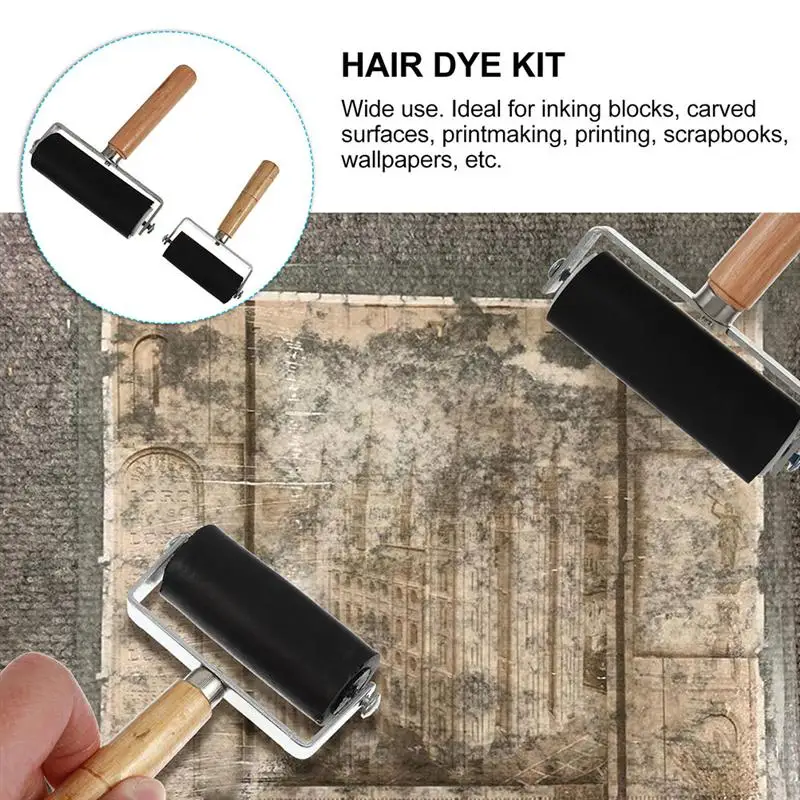 

2 Pcs Painting Roller Portable Roller Brush Drawing Rollers Painting Rollers