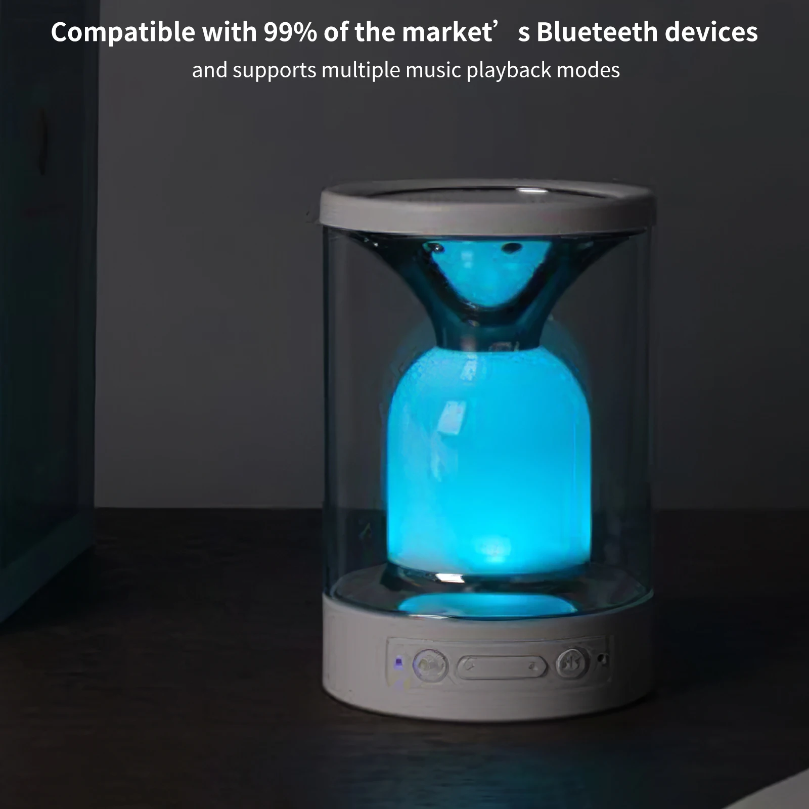 

Bedside Creative Night Light Hourglass Bluetooth Loudspeaker Night Light Colorful Lighting Party Decor Lamp Touch Sensor Light
