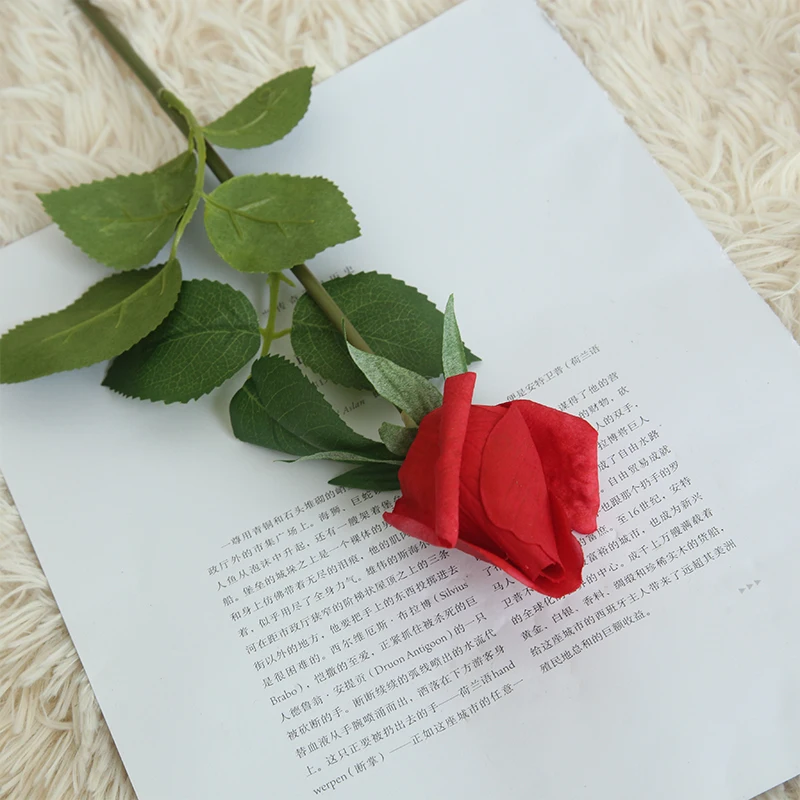 

Feel Over Glue Wet Rose Bud Artificial Flower Wedding Decoration Flower Home Garden Decoration Desktop Landscaping