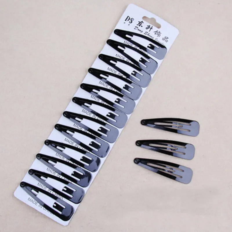 

12PCS/Pack New Simple Black Hair Clips Girls Hairpins BB Clips Barrettes Headbands For Womens Hairgrips Hair Accessories 2 Sizes