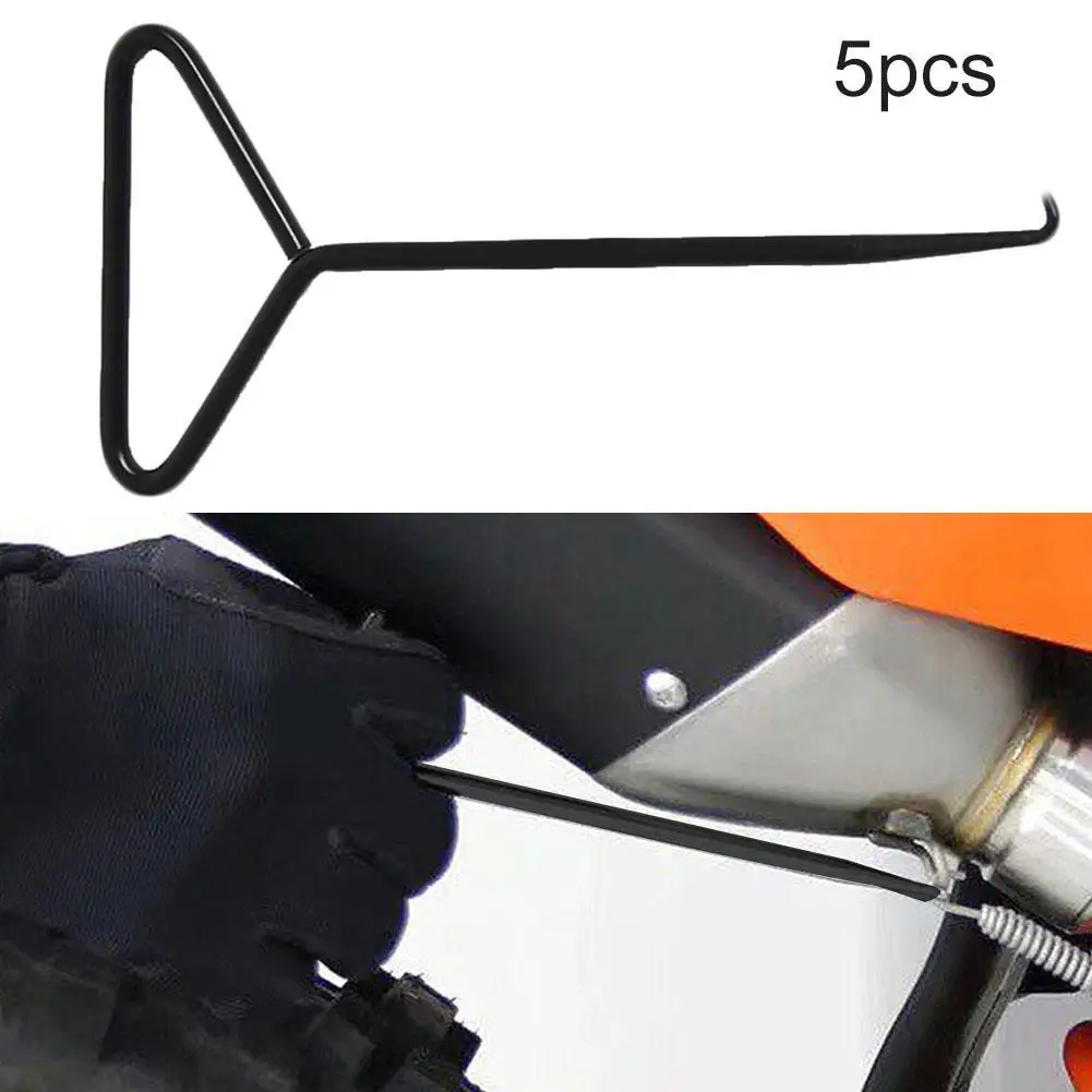 

5Pcs Motorcycle ATV Stainless Steel Exhaust Pipe Stand Spring Hook Puller Tool Auto parts