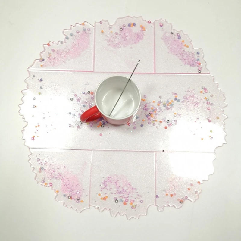 

Coaster Tray Epoxy Resin Mold Cup Mat Pad Silicone Mould DIY Crafts Casting Tool Drop shipping