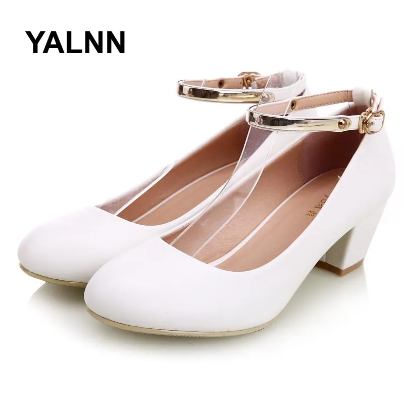 Yalnn/Женская обувь на высоком каблуке туфли лодочки Свадебная Mary Jane sapato feminino Zapatos