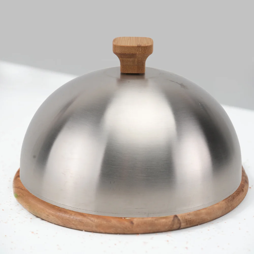

1pc Stainless Steel Food Cover Oilproof Dish Cover Food Protector (Silver)