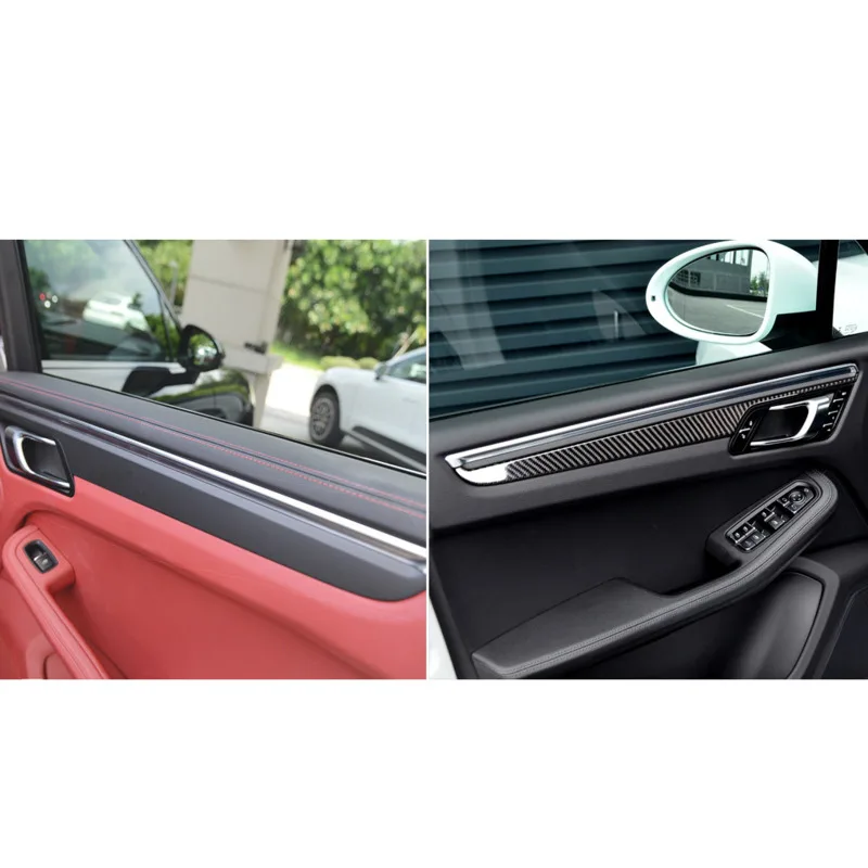 

Fit For Porsche Cayenne Macan Carbon Fiber Interior Door Handle Armrest Decoration car accessories