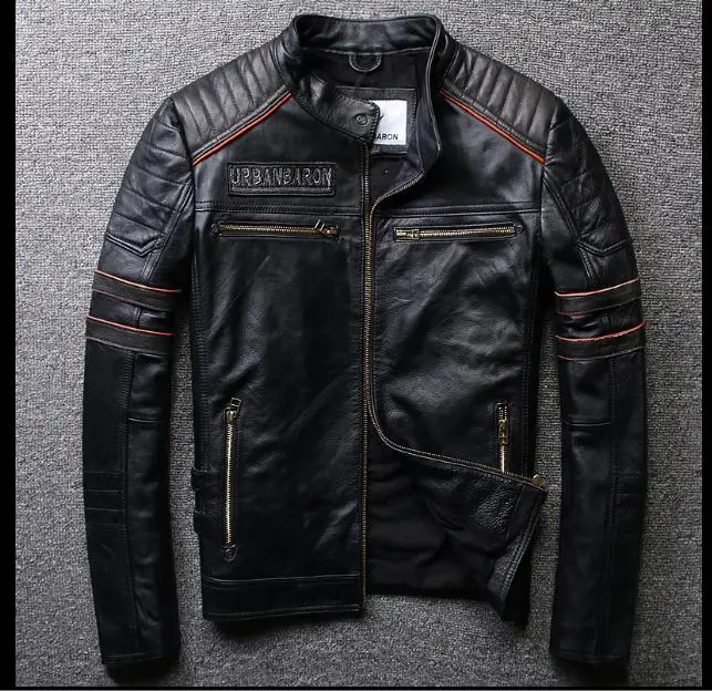 

clothing,mens Free shipping.Brand skull genuine leather Jackets,men's biker jacket.plus size.homme motor coat.sales.gift,fashion