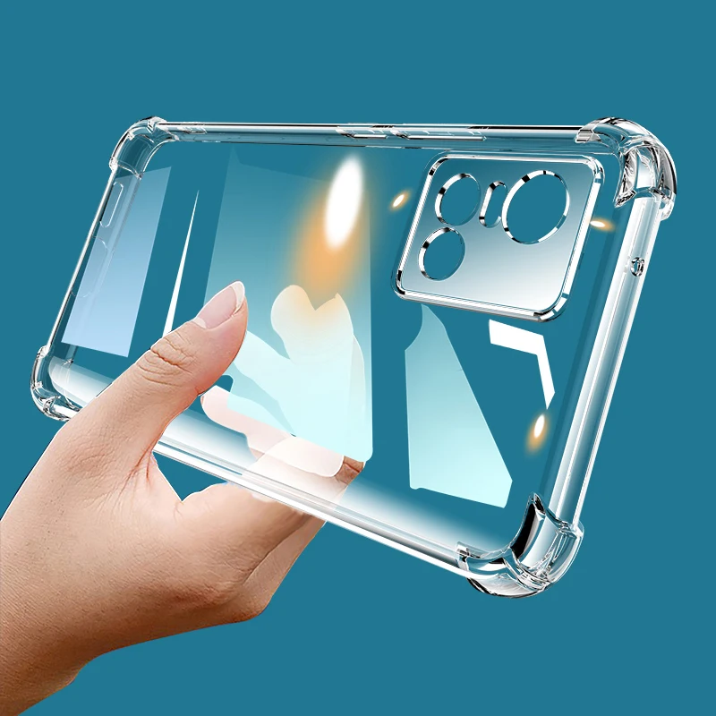 Прозрачный усиленный угловой мягкий чехол из ТПУ для VIVO Y20 Y21 Y30 Y50 Y51S Y53S Y66 Y67 Y70S Y71S Y75S Y81S Y83 Y85 Y93S V17 чехол