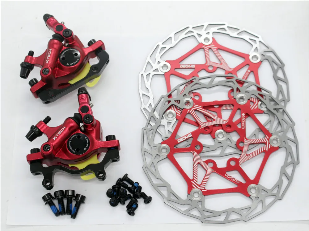 Zoom HB-100 MTB велосипедный тормоз HB100 велосипедные тормоза суппорт w роторы запчасти для велосипеда гидравлический поршень двухсторонний диск Диаметр 160 мм