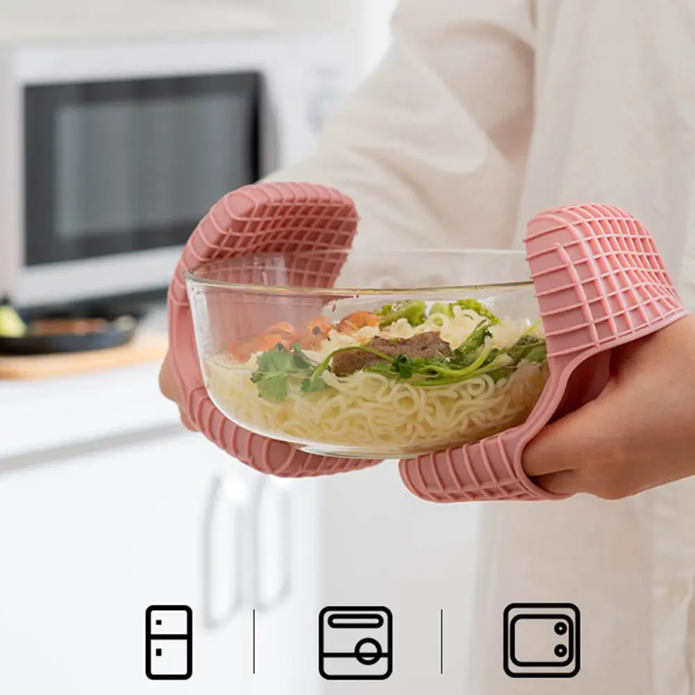 

1pc Silicone Heat Resistant Gloves High Temperature Resistant Kitchen Gloves Non-slip Anti-scalding Silicone Gloves