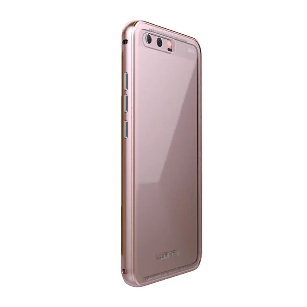 LUPHIE для HUAWEI P10 Plus Чехлы металлическая рамка Прозрачный Закаленное стекло