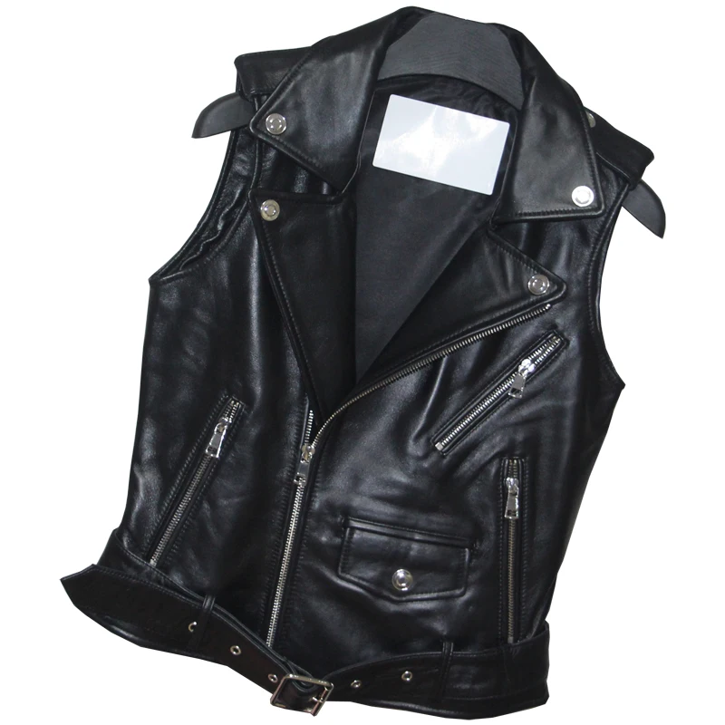 Женская короткая куртка из искусственной кожи модная без рукавов повседневная