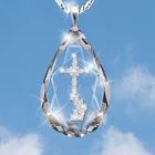 Модные хрустальные крест небеса лестница кулон Религия ожерелье женщин и мужчин ювелирные изделия подарок