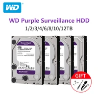 western digital wd purple surveillance hdd 1tb 2tb 3tb 4tb 6tb 8tb sata 6 0gbs 3 5 hard drive for cctv camera ahd dvr ip nvr