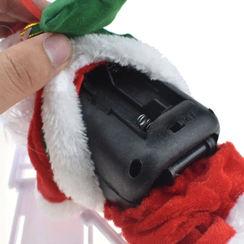 

Automatically Santa Claus Electric Climbing Ladder Music Ornament Toys Christmas 54DC