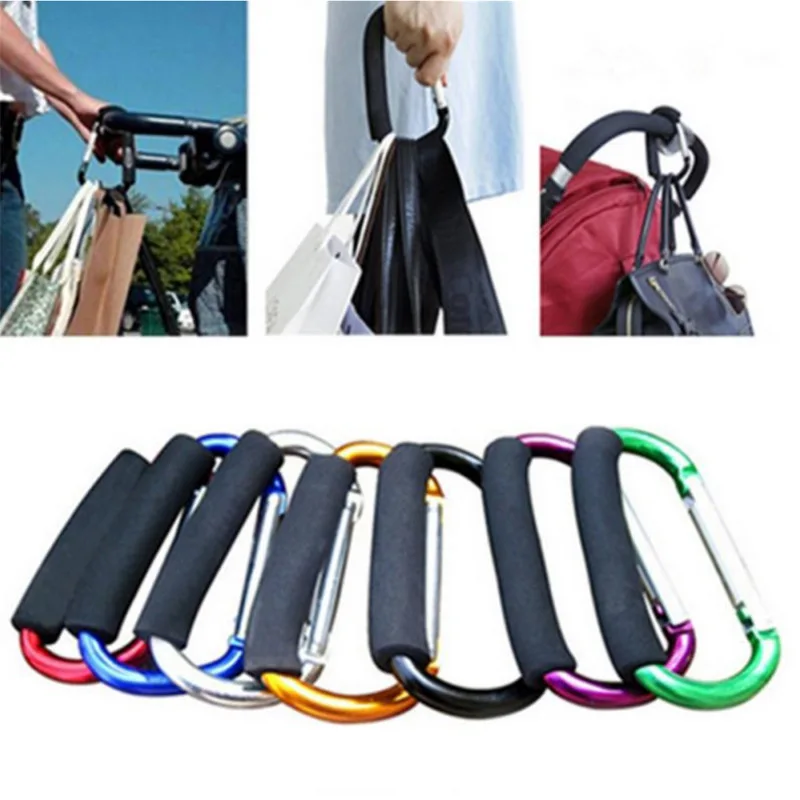 

7Colors Baby Stroller Accessories Hook Stroller Organizer Shopping Hooks Pram Hanger For Baby Car Buggy Accessoire