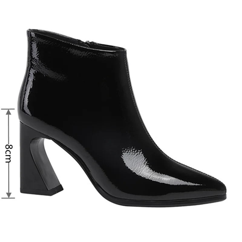 

Mstacchi Strange Heels Side Zipper Women Ankle Boots For Woman Solid Color Sexy Pointed New Fashion Ladies Shoes Botas De Mujer