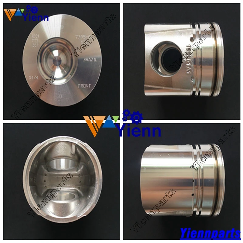 

6D102 S6D102E-1 SA6D102-1 Piston Kit With Piston Ring Set For KOMATSU Engine PC220-1 PC220-2SER PC250LC-6 Rebuild Parts