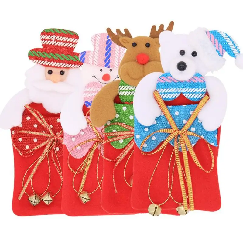 Санта мешки Рождественская коробка для хранения конфет рождественские